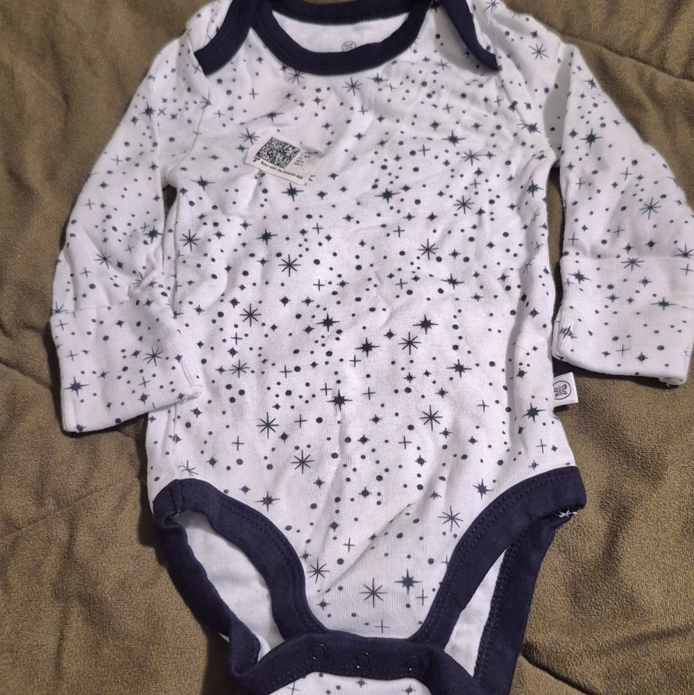 Honest Baby Clothing Organic Cotton Long Sleeve One Pc Infant Boys 0-3 Months
